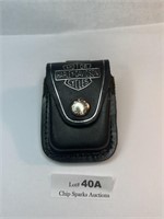 Nice! Leather Harley Davidson Zippo Lighter Case