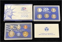 2000 US Mint Proof Set in Box with COA