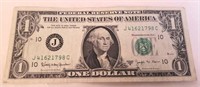 1963 B One Dollar Bill