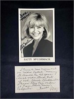 Autographed Card and Signed Note Patty McCormack
