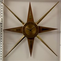 Vintage Mid Century Starburst Wall Clock