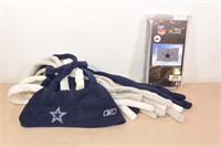 DALLAS COWBOYS REEBOK HAT AND BANNER FLAG