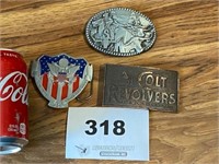 BELT BUCKLES, COLT, ARMY, ETC