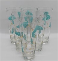 Set of 6 vintage glass tumblers