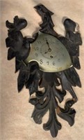 Antique Hand Carved Wooden "Eagle" Wall Clock