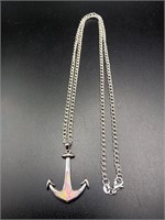 .925 Solid Silver Pendant w/ Pink Opal