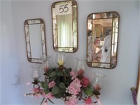 4 Pc. Wall Hanging Décor with 3 Mirrors and 1