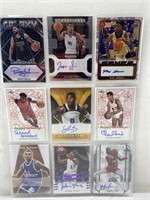 9x High End Autographed Basketball cards