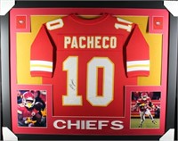 Autographed Isiah Pacheco Custom Framed Jersey