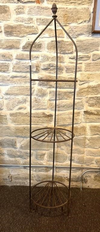 Wrought Iron Shelf, 76” Tall