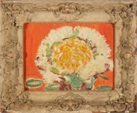 "Flower" Impressionist Oil on Board