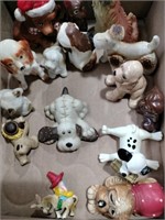 Flat  of dog figurines