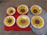 Ceramic Sunflower Design Dishes