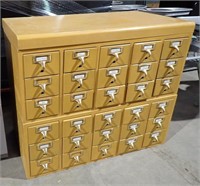 30 SLOT WOODEN MAIL CABINET