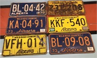 Vtg. license plates