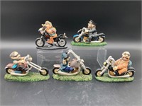 Resin Biker Figure Set