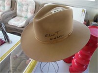 STETSON 7 1/2 HAT WITH SIGNATURES