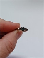Green Colored Stone Marked 925 Ring- 1.5g