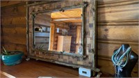 Framed Mirror  Rustic 40 x 30 inches