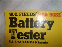 Vintage W.C. Fields Red Nose Battery Tester- no 9v