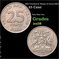 1966 Trinidad & Tobago 25 Cents KM-4 Grades Choice