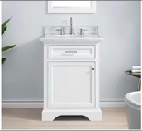 24 in. Freestanding Single Sink Vanity in White