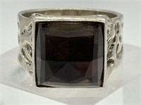 Rare Avi Soffer Israeli Sterling Smoky Quartz Ring