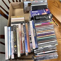 Assorted CDs, CD-Rs, Cassettes, DVDs