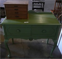 Painted Buffet and Wood Flatware Case