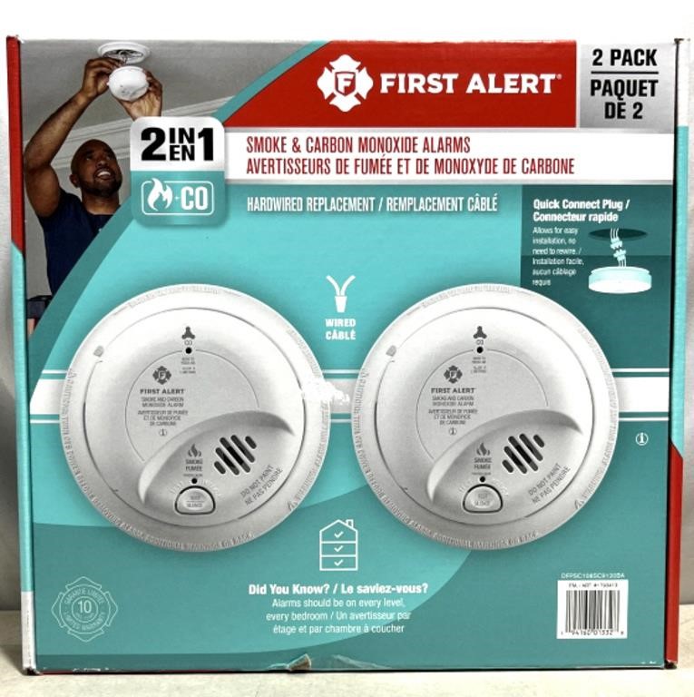 2 Pack Of Smoke & Carbon Monoxide Alarms