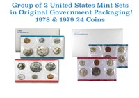 Group of 2 United States Mint Proof Sets 1978-1979