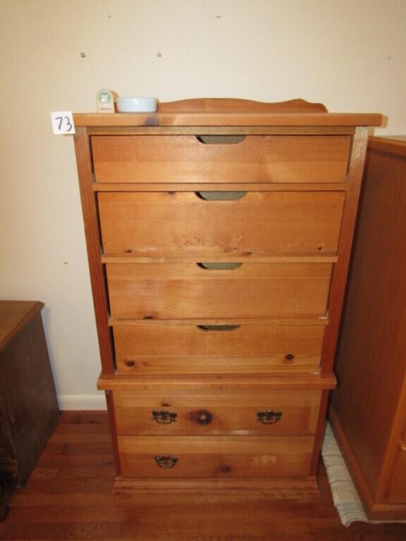 6 DRAWER KNOTTY PINE CHEST