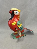 Tin Litho Wind-Up Parrot