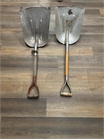 Two (2) scoop shovels