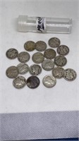 (18) assorted Mercury dimes
