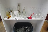 Glass Lot w/ Glassware, Crystal & Milk Glass