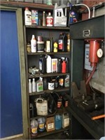 Shelf of Misc Mechanic Oils and Lubricants