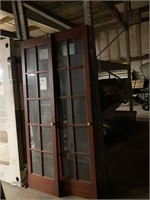 (2) 10 Panel Glass Doors