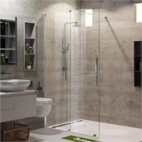 Sunrosa Frameless Shower Door 60 W x 76 H