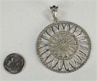 FILIGREE FLOWER DISC PENDANT