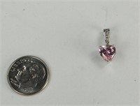 HEART SHAPED PINK SAPPHIRE PENDANT