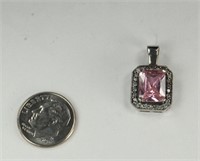 PINK CUBIC ZIRCONIA PENDANT