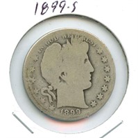 1899-S Barber Silver Half Dollar