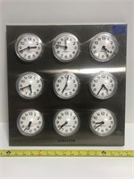 Karlsson World Clocks, Nine Clocks in cities