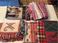 holiday throws and placemats