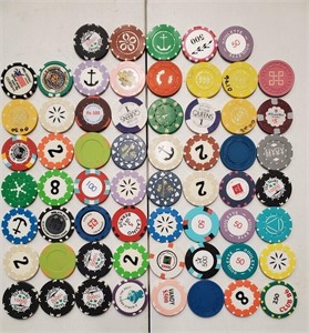 61 Mixed Foreign, Cruise, Indian, Vintage Chips