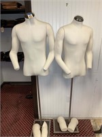 PAIR OF MANNEQUINS WITH STAND APPROX 68 IN TALL