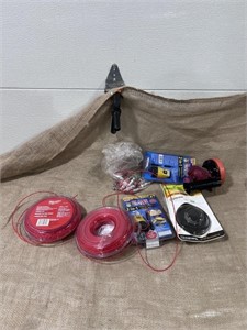 2 rolls of weed whacker line and other hardware it