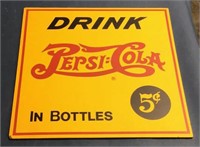 Pepsi-Cola Wood Sign