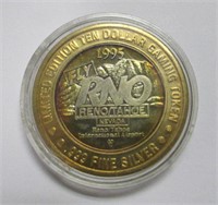 .999 Pure Silver .6oz Reno Tahoe Airport Gaming